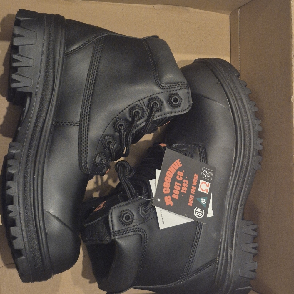 JB Goodhue Black Work Boots - NEW